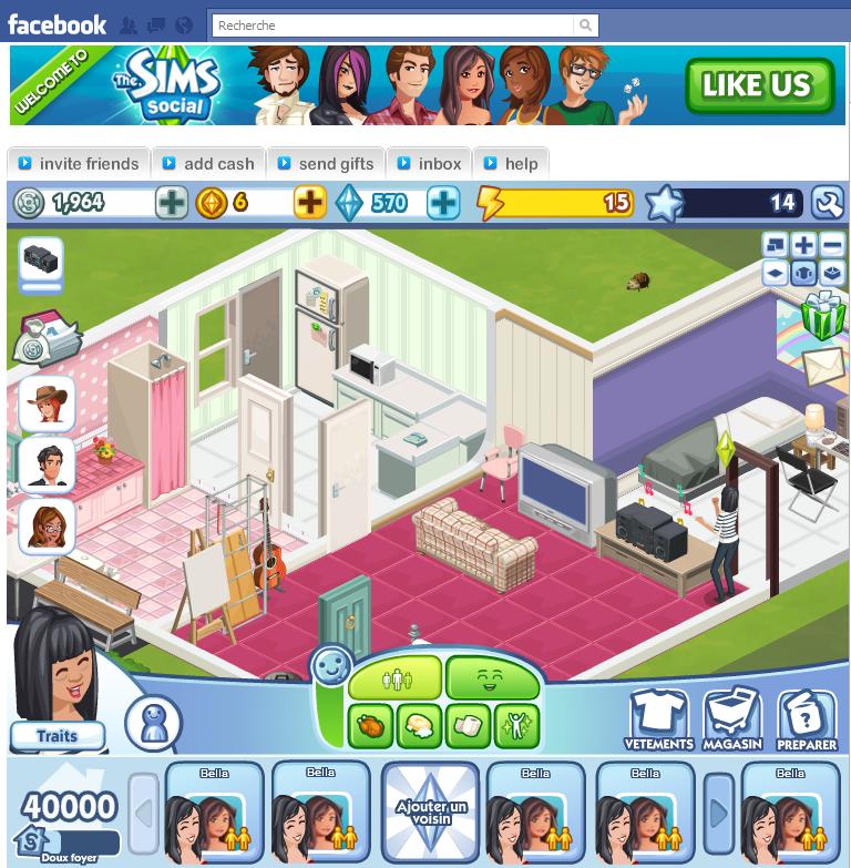 the sims social sur facebook