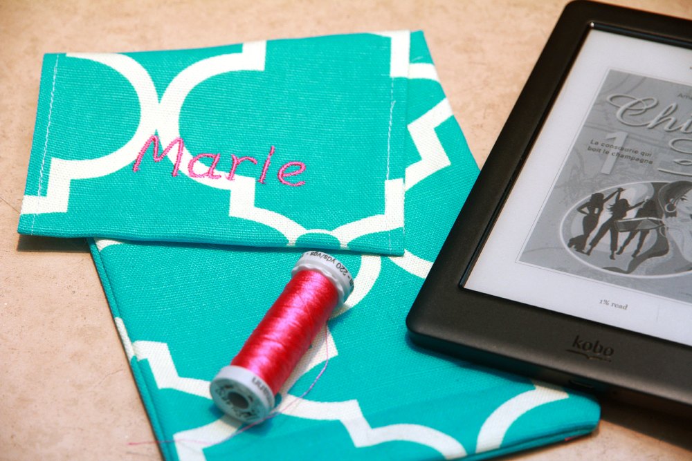 Mon étui, prêt à recevoir ma liseuse!